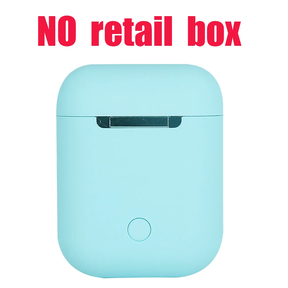 i12D blue nobox Оригинальные Macaron i12 TWS беспроводные наушники Bluetooth 5,0 наушники 12 сенсорные настоящие стерео наушники для андроида спортивные наушники для телефона - Цвет: i12D blue nobox