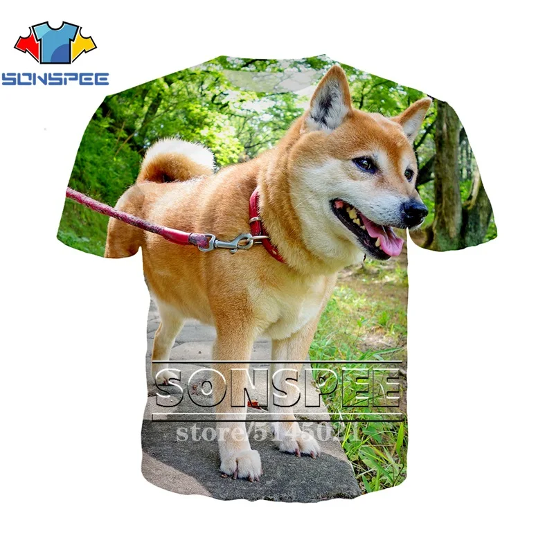 SONSPEE 3D принт Для мужчин Для женщин забавные Собаки Уход за кожей лица shiba Inu Doge Повседневное с О-образным вырезом Harajuku футболка Летняя футболка Молодежные Топы T011 - Цвет: 17