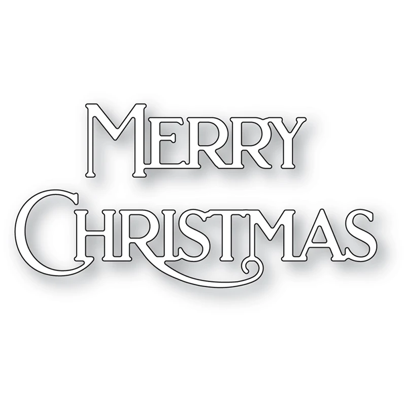 2021 новые английские слова Счастливого Рождества металлические Вырубные штампы