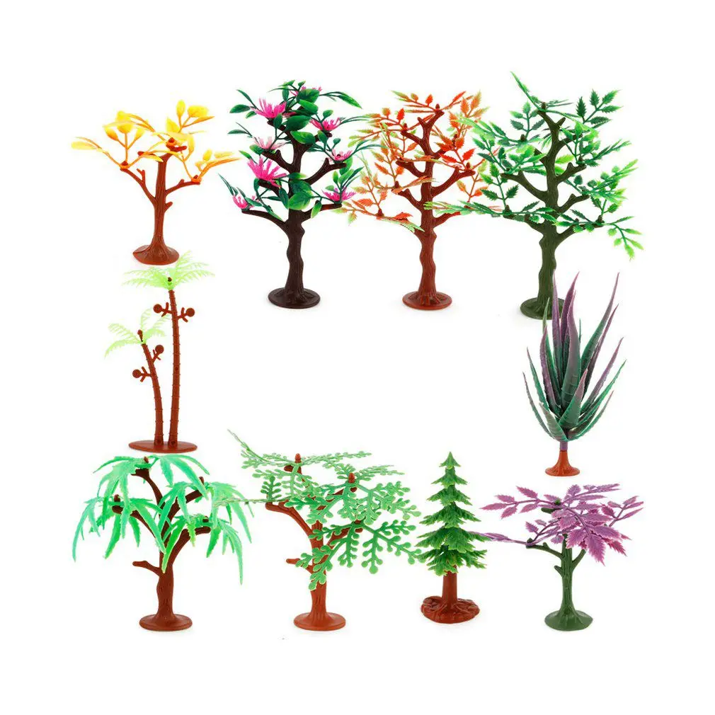 10pcs Trees Детский игровой коврик напольная игра детский ползающий коврик 130*100 см водонепроницаемый детский Знак дорожного движения автомобиль парковка партия Игрушки для мальчиков - Цвет: 10pcs Trees