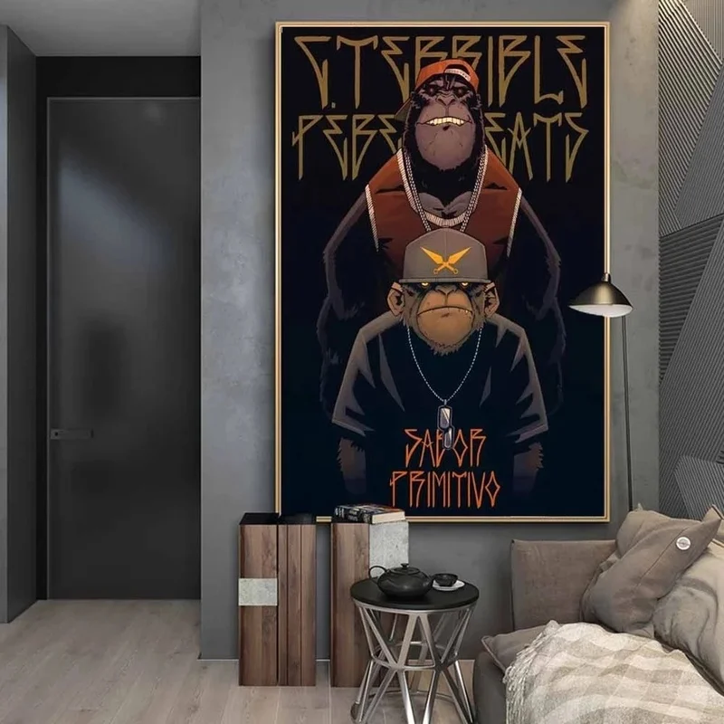 

Cuadros Monkey Gorilla Indoor Decorations Home Decor Canvas Painting Wall Art Pictures for Living Room Animal Posters And Prints