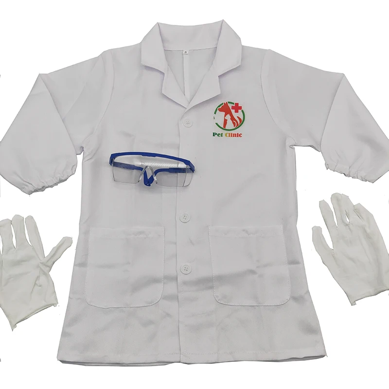 Халат детский с логотипом на заказ белое лабораторное пальто для врачей