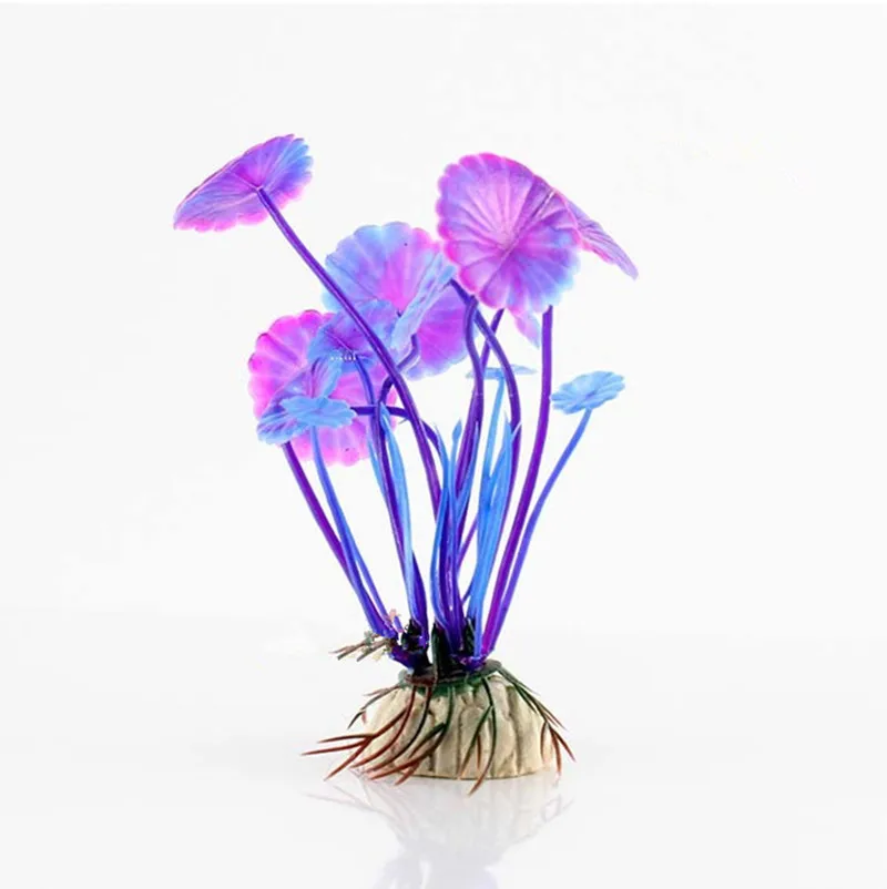 10 шт./лот см небольшие разноцветные аквариумные растения искусственные цветы