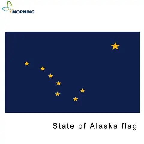 MORNING 150*90 см таможня Печать флаг Аляски