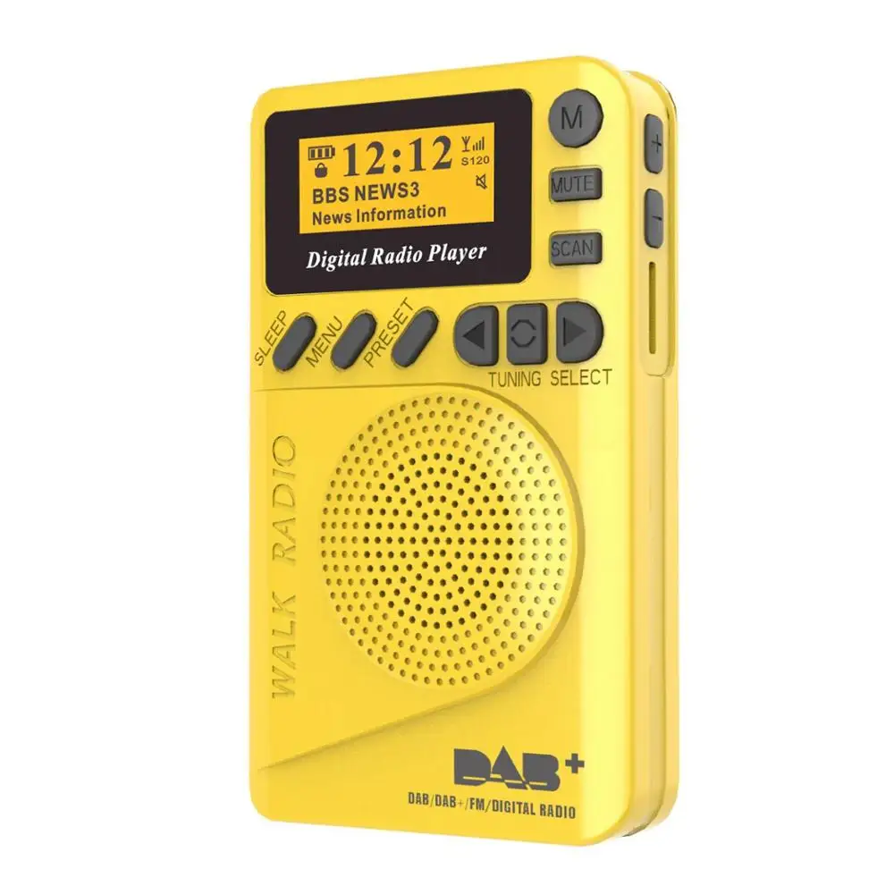 Карманное мини DAB/DAB + цифровое радио с MP3-плеером FM большой размер ЖК-дисплей
