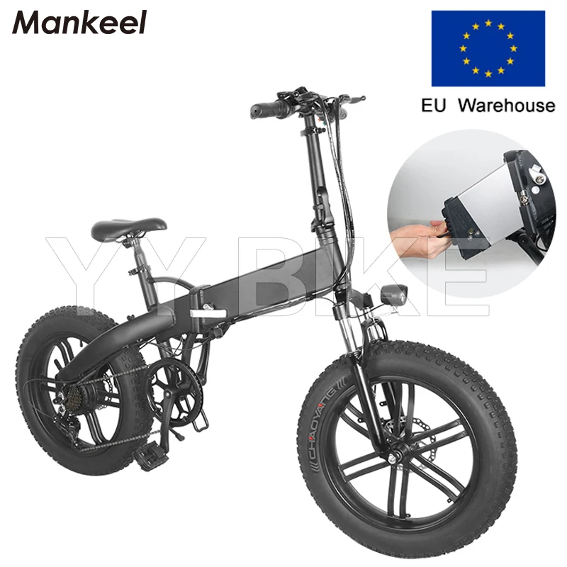 

Электрический фэтбайк Mankeel MK012, 500 Вт, 36 В, 10 Ач, 25 км/ч, электровелосипед, 20-дюймовый колесный горный велосипед, складной алюминиевый фэтбайк