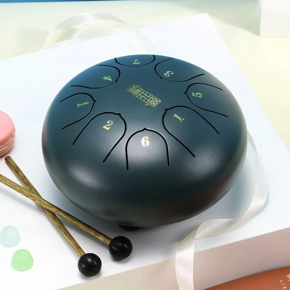 Пустой духовой барабан 6 дюймов 8 тон стальной язык с музыкальными аксессуарами