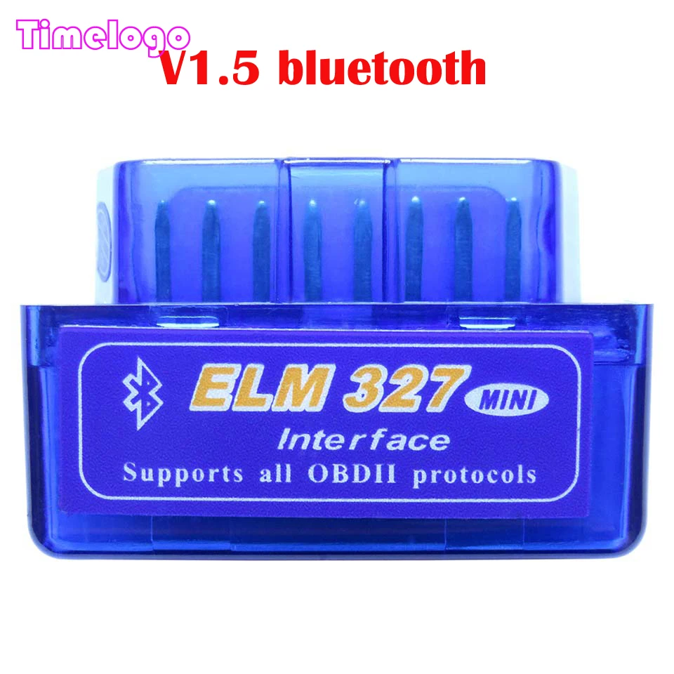 Мини elm327 Bluetooth V1.5 OBD2 OBDII ELM 327 V 1 5 OBD 2 Автомобильный диагностический сканер для