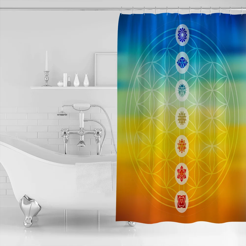 Градиентные тонированные чакры центрами духовной силы Вселенной гармонии