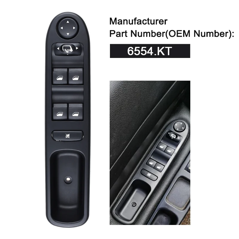 Переключатель управления окном 6554.KT для Peugeot 307 307CC 307SW/6554.QC Citroen C3 207 CC 6554KT