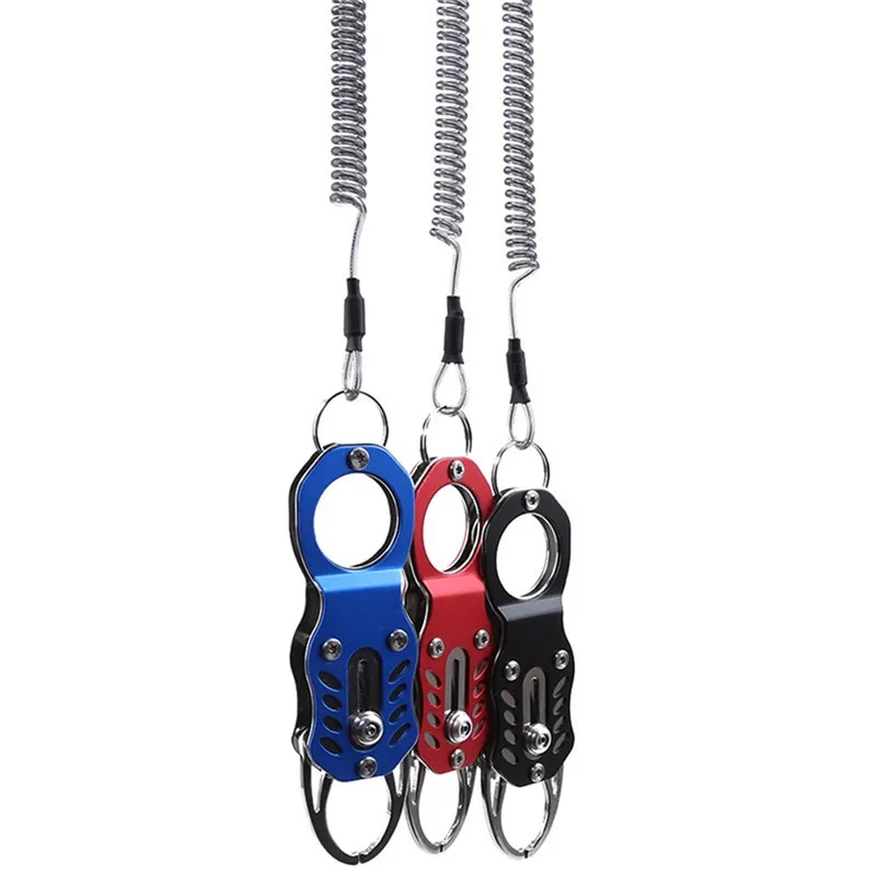 Mini Fish Grip Outdoor Portable Lock Fishing Tackle tools Lip Clip Folding Gripper Ultra Retention Rope Tool Accessories | Спорт и