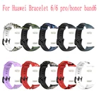 Ремешок силиконовый для смарт-часов Huawei Honor Band 6, мягкий модный спортивный сменный Браслет Для Huawei Band6