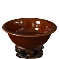 china old porcelain monochrome glazed gold brown glaze bowl