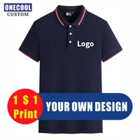 6 colors custom polo shirt embroidery logo summer print front and back personal design breathable men women clothes onecool