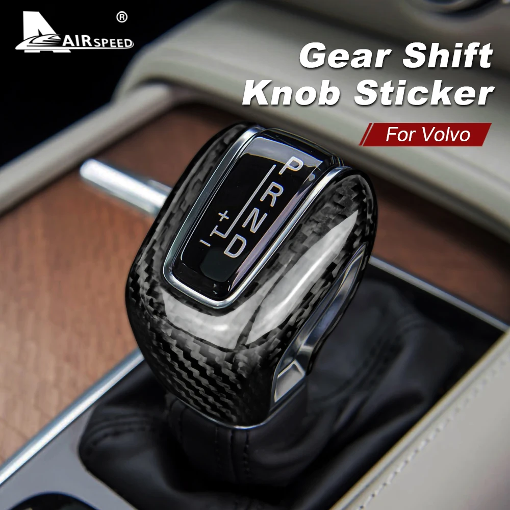 

AIRSPEED for Volvo XC60 XC90 S60 V60 S90 V90 S80 V40 XC70 Accessories Carbon Fiber Sticker Gear Shift Knob Cover Interior Trim