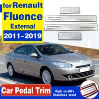 high quality 304 stainless steel side door sill scuff plate sills trim for renault fluence 2011 2019 car styling