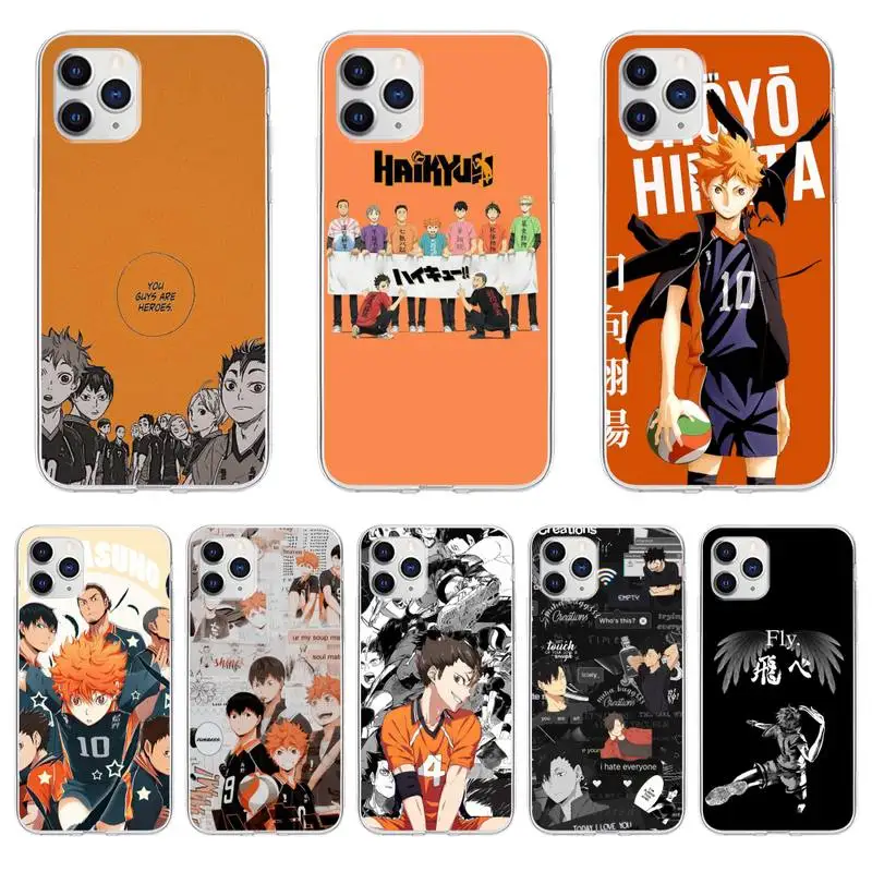 

Anime Haikyuu Fundas Phone Case Phone Case For iPhone 6 7 8 Plus 11 12 ProMax X XR XS Max SE Soft cover