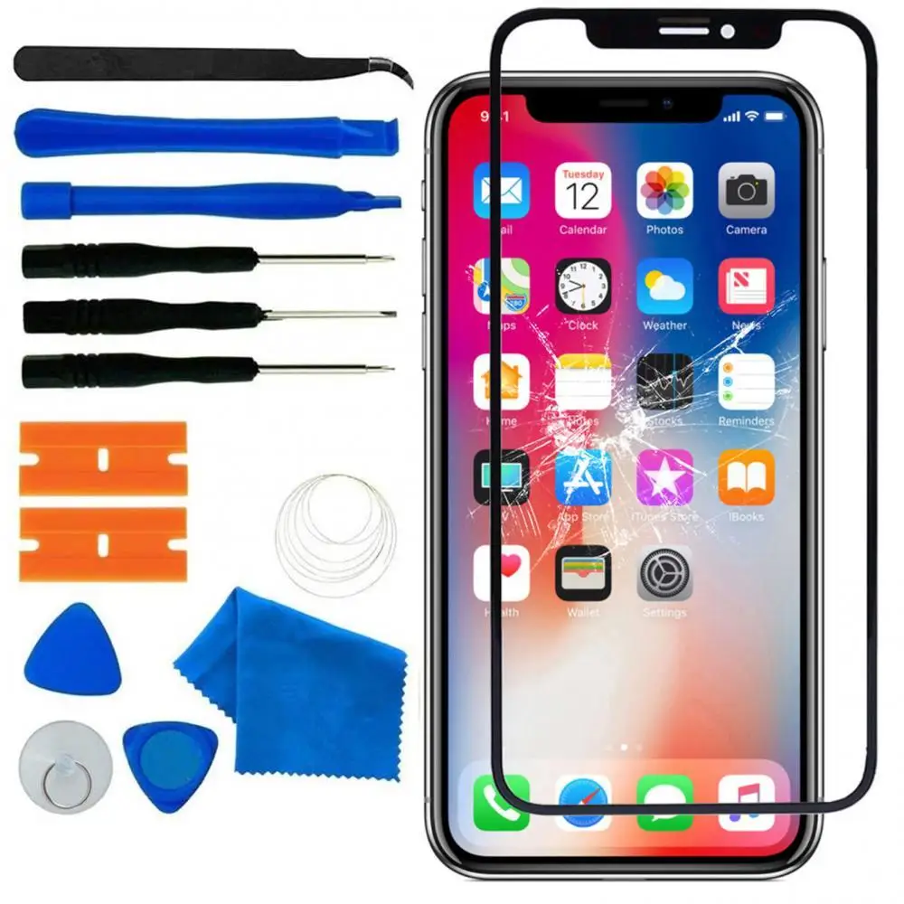 

Front Outer Lens Glass Screen Replacement Repair Tool Kit for iPhone 12 Pro Max