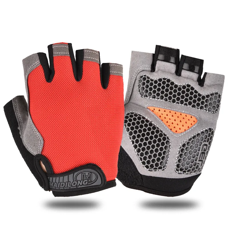 

HG Silicone Cycling Anti-slip Anti-sweat Men Women Half Finger Gloves Breathable Anti-shock Sports Gloves Bike Bicycle Gloves