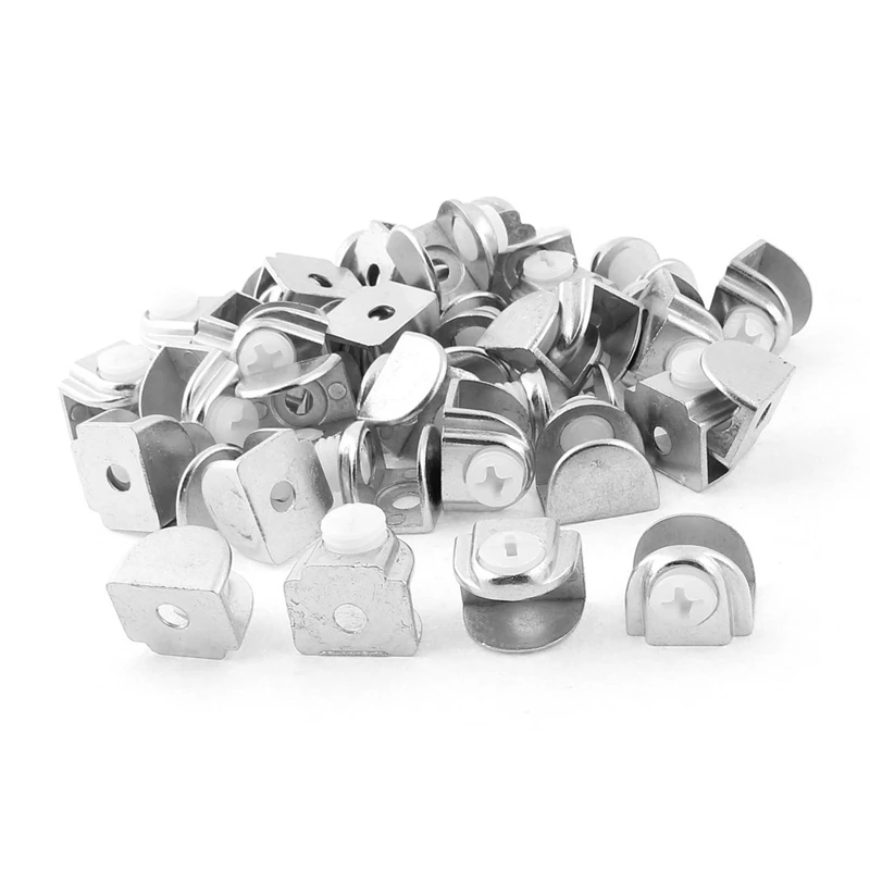 

Adjustable 5-9mm Thickness Glass Shelf Bracket Clamp Holder Support 40 Pieces