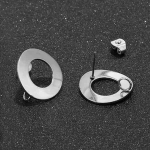 80 шт., золотистые серьги-гвоздики из нержавеющей стали