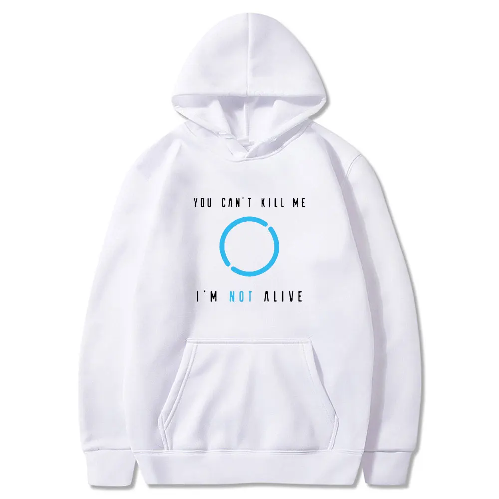 Мужские толстовки с капюшоном из Детройта принтом в виде игры стать человеком