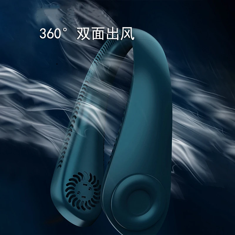 

Портативный подвесной шейный вентилятор с зарядкой от USB, без листьев, 360 ° surround 102, выходное отверстие воздуха, подвесной вентилятор, уличный...
