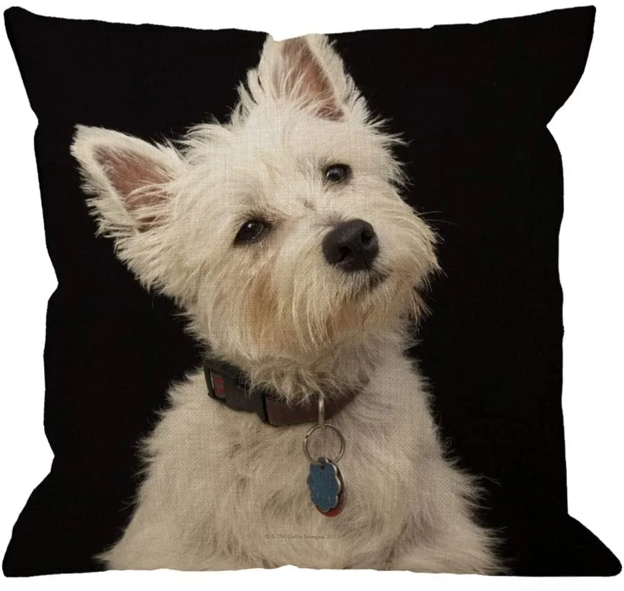 

Чехол для подушки West Highland Terrier с воротником, 18X18 дюймов