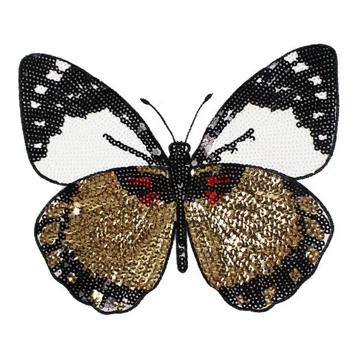 

Sequins Butterfly Colored Patch Stickers Affixed Accessories Clothes T-Shirt Diy