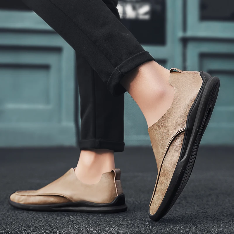 2022 Brand Mens Loafers Elegantes Light Driving Shoes Men Casual Summer Non-Slip Breathable Flats Leisure Walk | Обувь