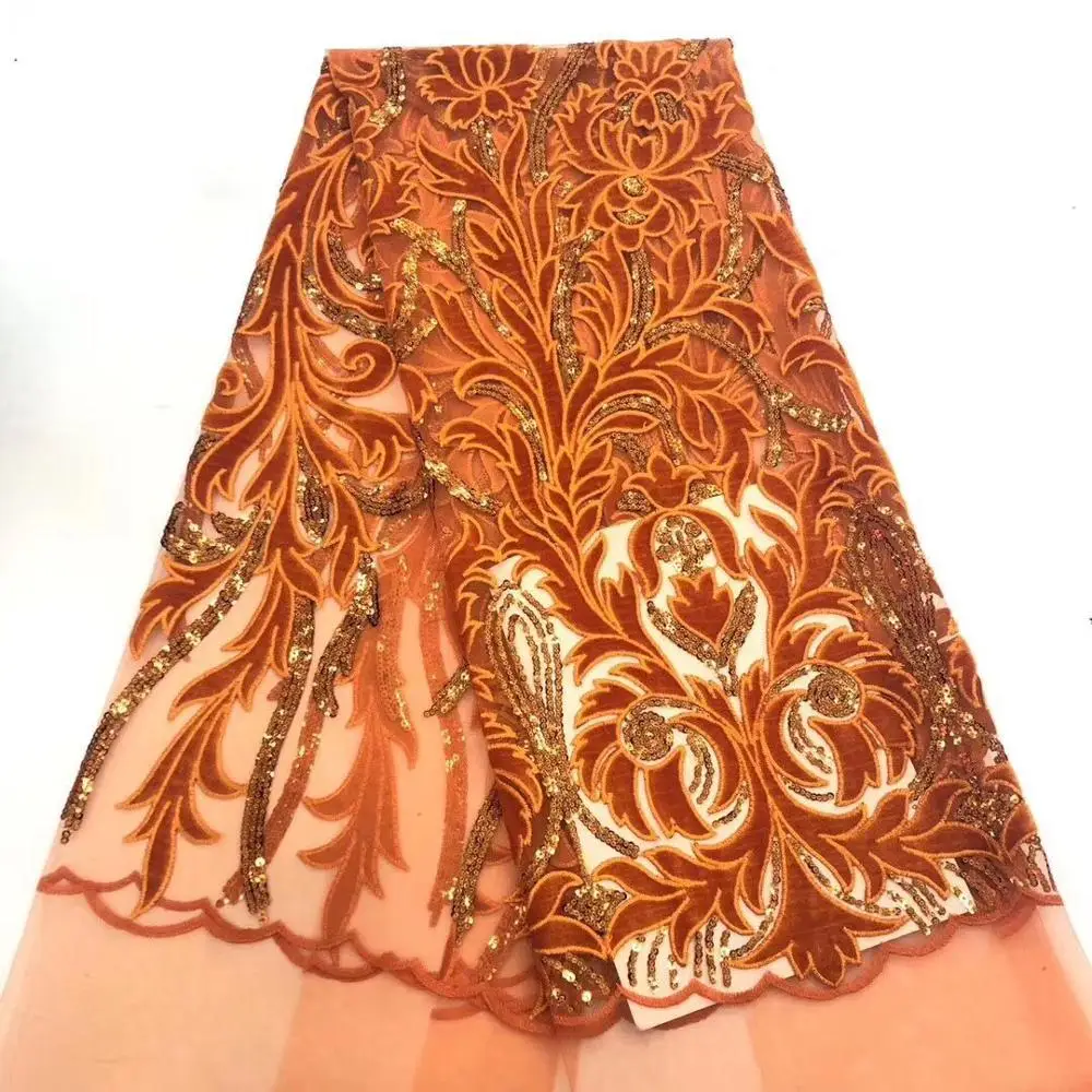 5 ярдов разноцветные с блестками мягкие эластичные африканские бархатные