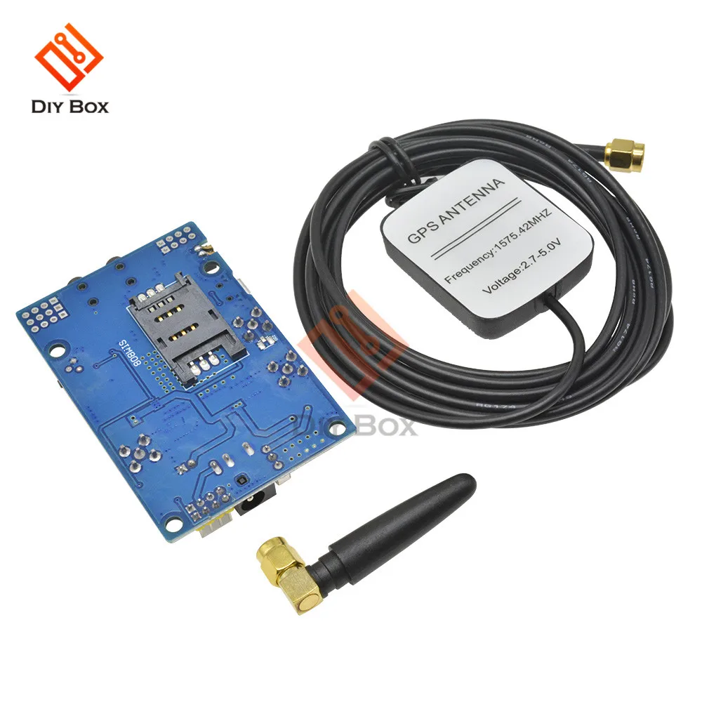 SIM808 модуль GSM GPRS gps макетная плата IPX SMA с gps антенной для Arduino Raspberry Pi Поддержка 2G 3g 4G sim-карта