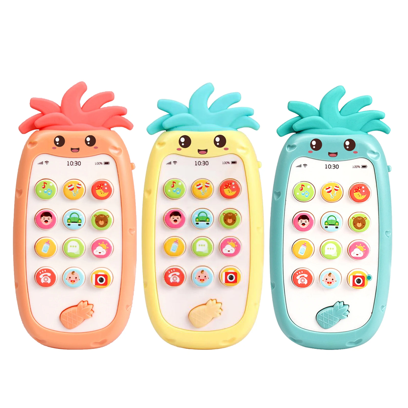 Музыкальный сотовый телефон, игрушки для малышей с 12 кнопками учебный телефон, игрушки для детей