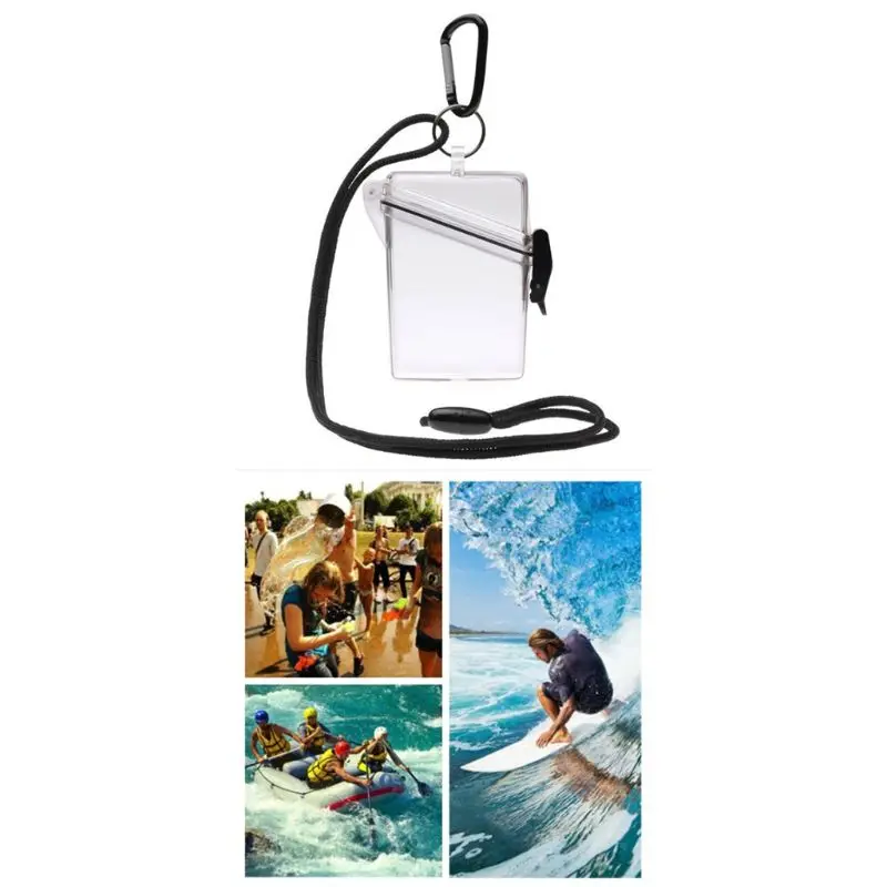 

Waterproof Card Case Cover Holder Lightweight Clear Sport Outdoor Change Box
