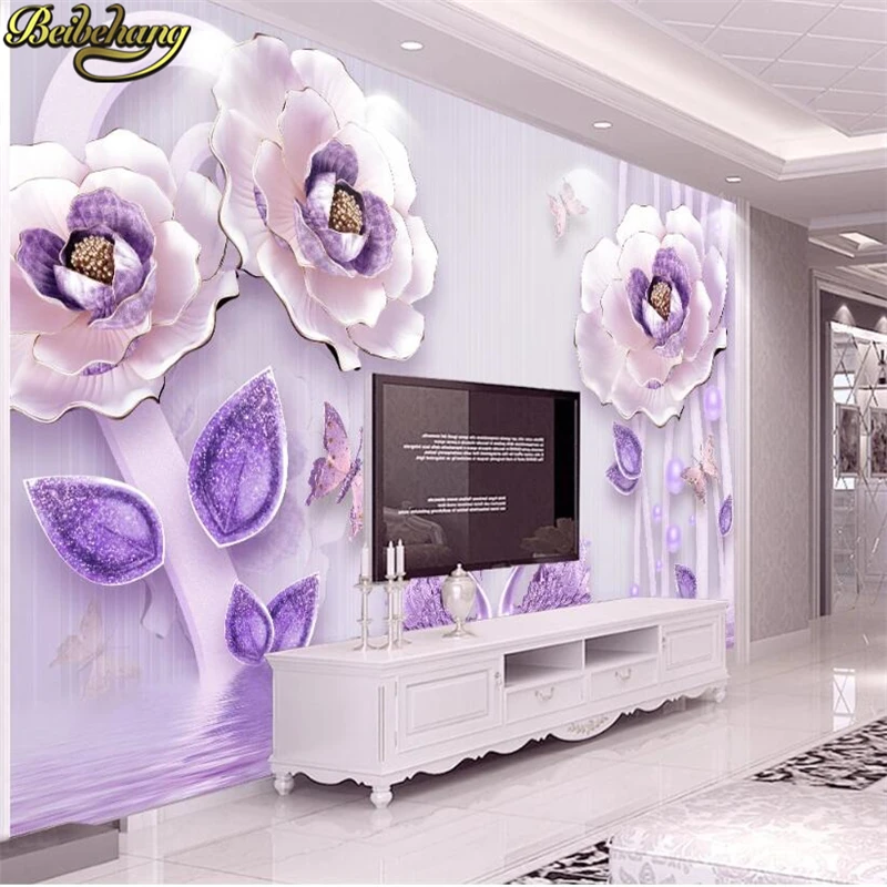 

beibehang Custom papel de parede 3D Embossed flower wallpapers for living room blooming rich peony background mural wall paper