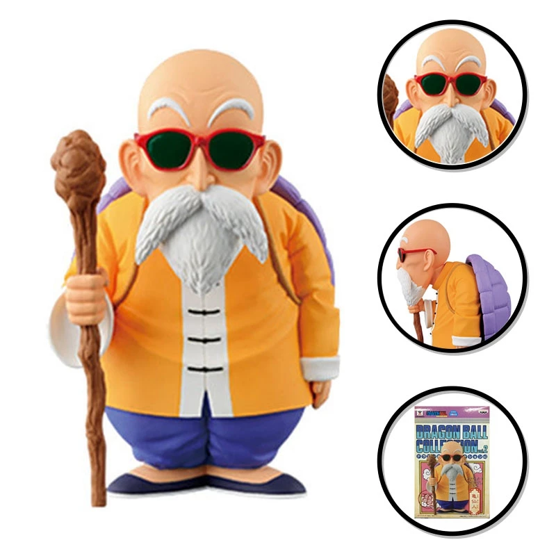 

8CM Anime Master Roshi The God of Wushu Martial Arts Action Figures Models Collectible Toys Son Goku Doll Kame Sennin Toy
