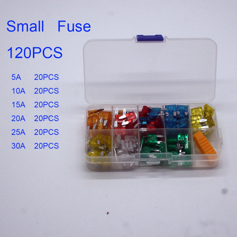 Мини-предохранители для автомобиля комплект предохранителей 100 шт. 2 А 3 5 7 10 15 20 25 30