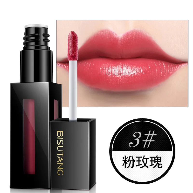 Бархатная мягкая туманная глазурь для губ BISUTANG не прилипает к чашке матовая