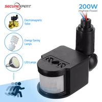 light switch motion sensor outdoor ac 220v automatic infrared pir motion sensor switch with led light