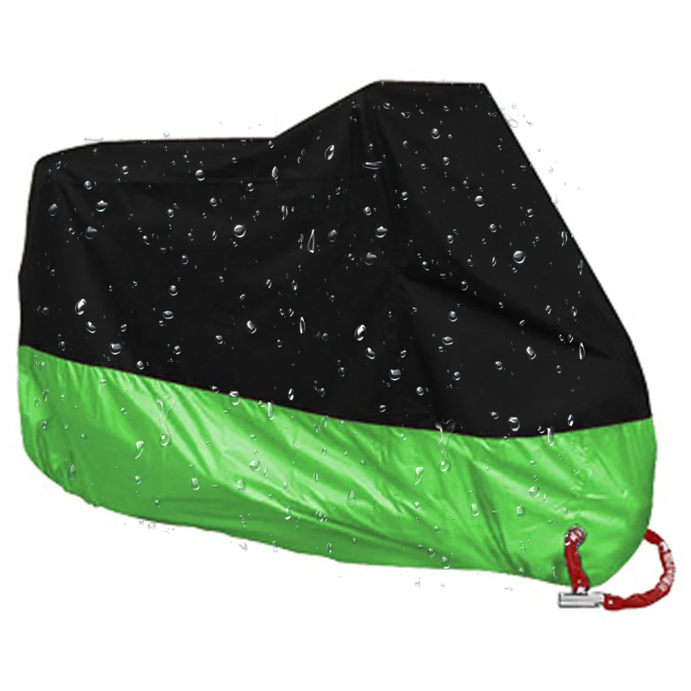 

Black Green Motorcycle Cover Universal Biker Cover Waterproof Moto Motorbike Cover Dustproof Moto Protection Outdoor S-3xl 4xl