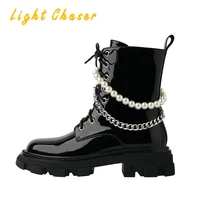 spring and autumn single boots children 2021 new winter retro middle boots student all match short boots platform womens boots
