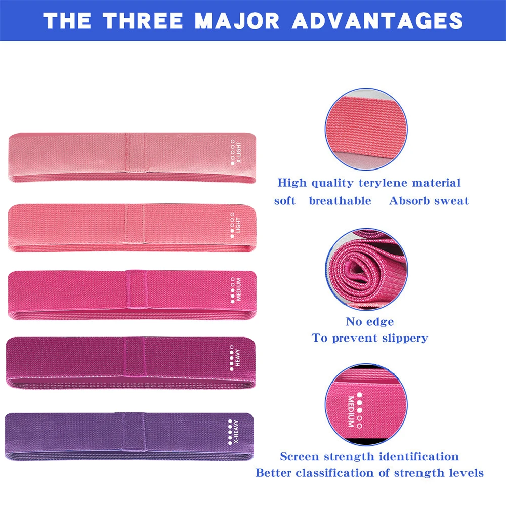 Тканевые Эспандеры 1 шт. эластичная лента для занятий спортом йогой