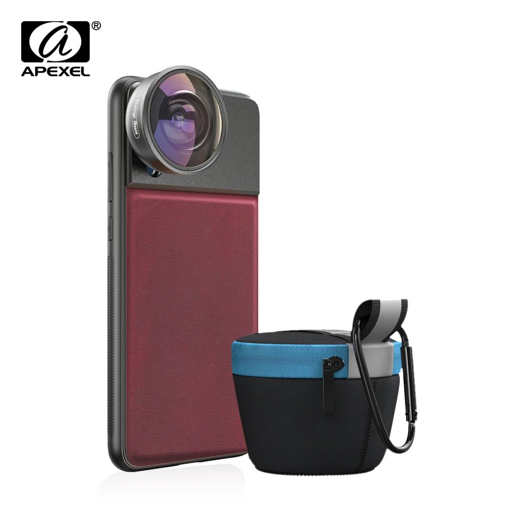 APEXEL HD 8 мм 185 градусов супер объектив рыбий глаз 4K профессиональный мобильный