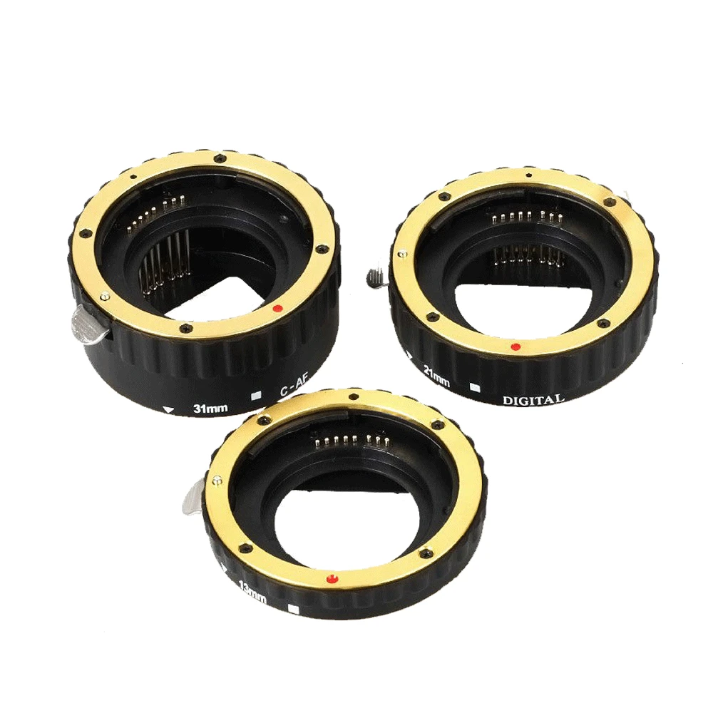 INSEESI Золотое металлическое Крепление с автофокусом AF макро Удлинительное Кольцо