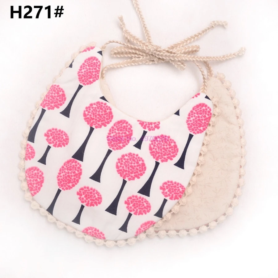 DHL 100 Набор Детские двухсторонние печати кисточкой слюна нагрудники полотенца