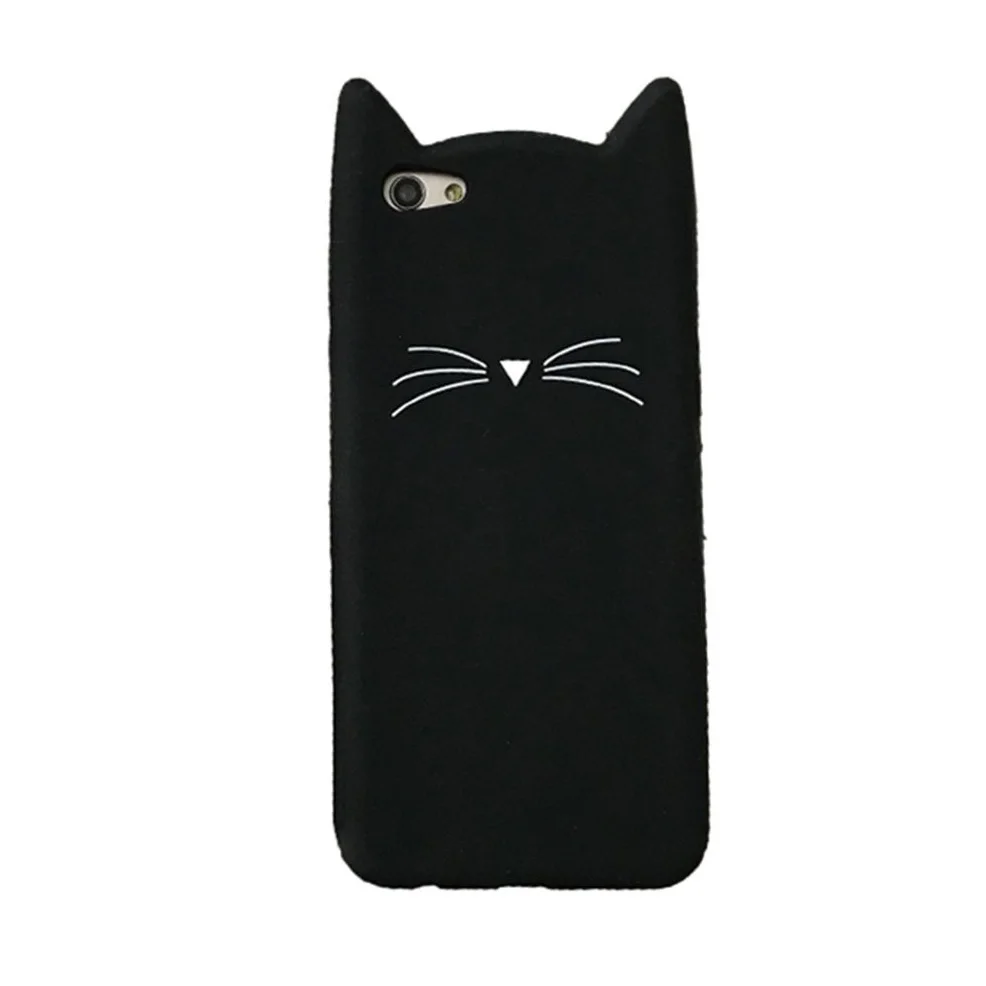 Black Beard Cat Мягкий силиконовый чехол-накладка для samsung Galaxy Note 3/Note 4/Note 5 с милым 3d-изображением животных - Цвет: Black Beard Cat
