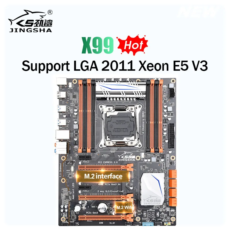 

Desktop Motherboard 4 Channels DDR3 M.2 NVME Slot X99 Motherboard LGA2011-V3 PCIE 16X SATA3.0 USB3.0 Up to 256GB