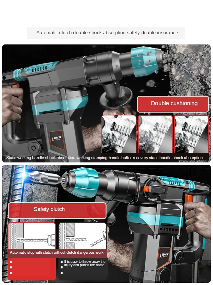 220V Heavy Impact Electric Hammer Concrete Breaker Drill Industrial Power Tools | Инструменты