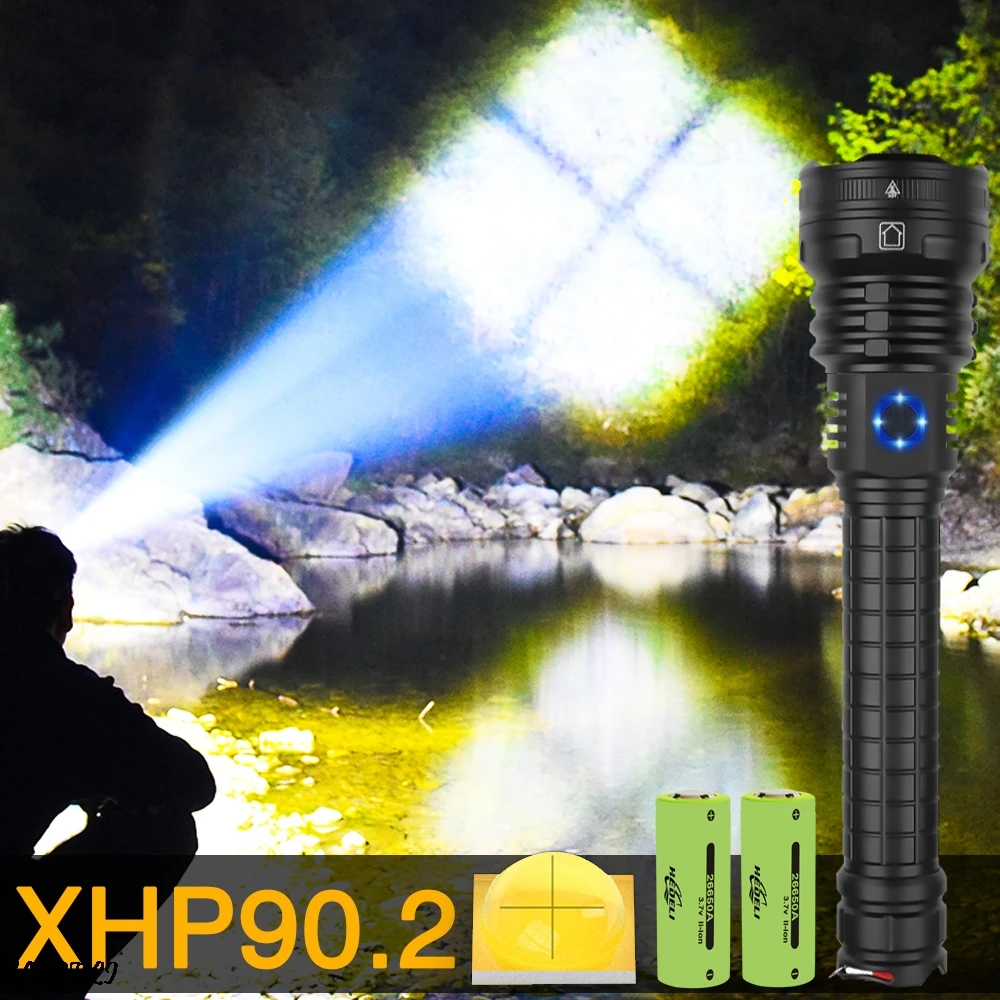 Прямая поставка xhp90.2 самый мощный светодиодный фонарик 5 режимов usb зум фонарь xhp90