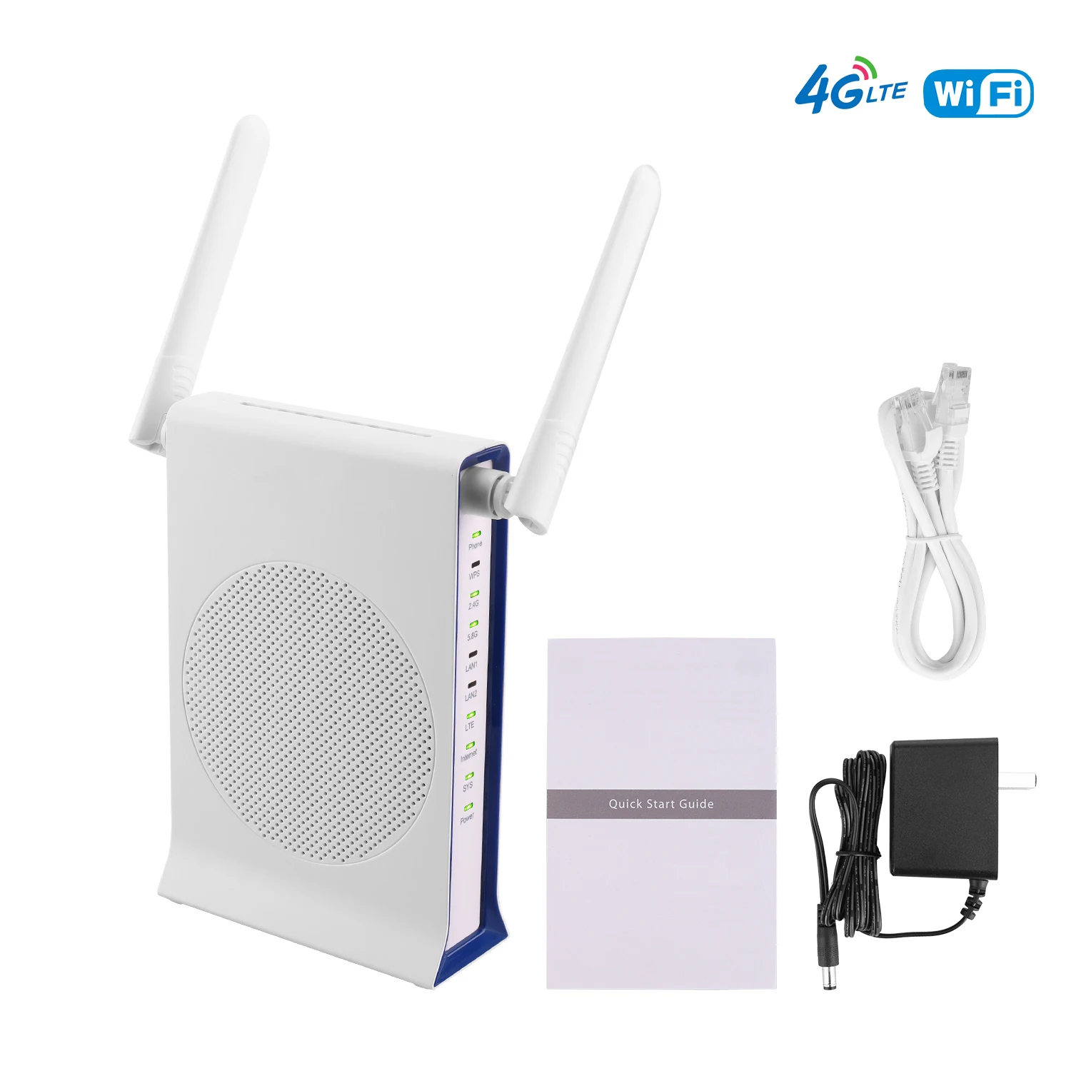 

4G CPE sim- 2,4 5,8 RJ11 VOIP WPS USB DC12V WIFI LTE Ethernet SMS